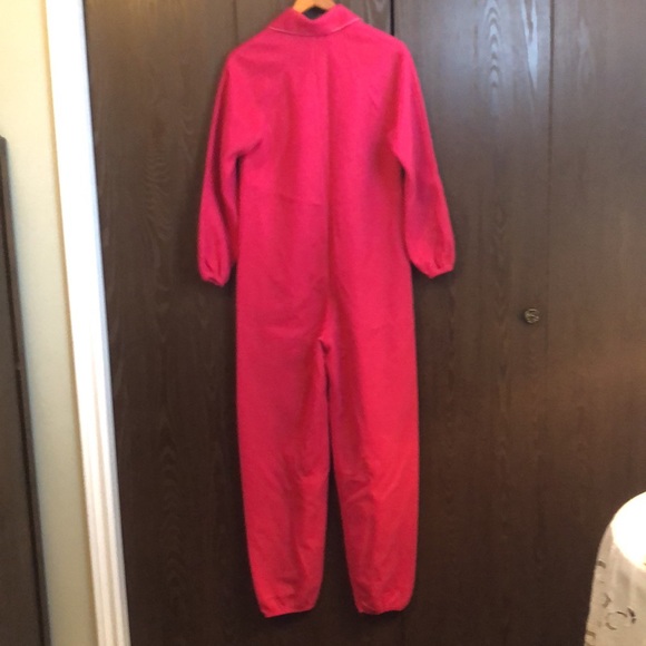 VINTAGE SEARS WOMENS SMALL FUSCIA PINK WARM FLEECE ONSIE PJ’S & SLIPPERS - #318 - Picture 2 of 9